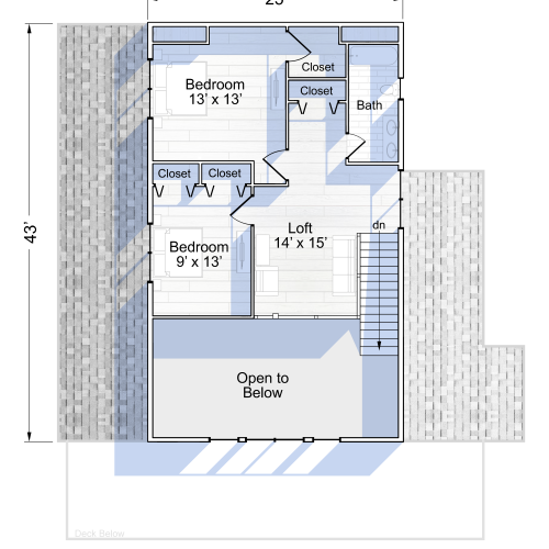 The Gatlinburg Upper Floor Plan EC